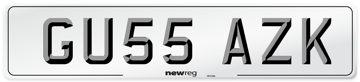 GU55 AZK Number Plate from New Reg